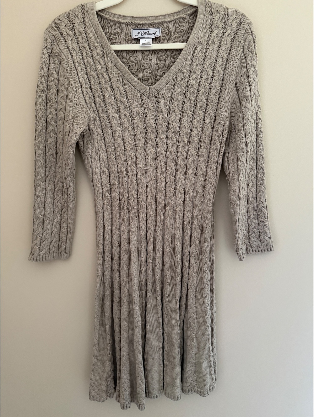 Large J. Howard tan sweater dress